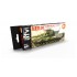 Acrylic Paint (3rd Generation) Set for AFV - Merdc Camouflage Colours 3G (8x 17ml)