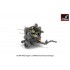 1/72 WWII US M45 Quadmount 4x 12.7mm M2Hb Turret on M20 Trailer