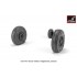 1/32 F-14 Tomcat Late Type Wheels w/Weighted Tyres for F-14D kits