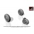 1/48 Sukhoj Su-27/35 Wheels w/Early Type Hubs, Weighted Tyres & Late Type Front Mudguard