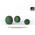 1/48 Mikoyan MiG-21bis/SMT/"21-93" Fishbed Wheels w/Weighted Tyres (Late)