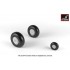 1/48 Junkers Ju 88 Late Wheels w/Weighted Tyres
