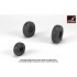 1/48 UH-60 Black Hawk Wheels w/Weighted Tyres for HH-60/MH-60/UH-60/S-70A kits