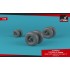 1/48 Bell Boeing OV-22 Osprey Wheels w/Weighted Tires Type "A"
