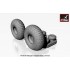 1/48 DH.98 "Mosquito" Weighted Wheels ("Checkerboard" Tyre Pattern)