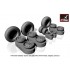 1/48 DH.98 "Mosquito" Weighted Wheels ("Checkerboard" Tyre Pattern)