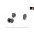 1/48 Fairey "Gannet" Early Type Wheels w/Weighted Straight Pattern Tyres