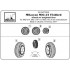 1/72 Mikoyan MiG-21F/F-13/U Fishbed Wheels w/Weighted Tyres (Early)