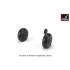 1/72 Junkers Ju 188 Wheels w/Weighted Tyres