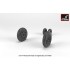 1/72 F-4B/N Phantom-II Wheels w/Weighted Tyres (early)