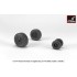 1/72 F-4J/K/M/S Phantom-II/FG.Mk 1/FGR.Mk 2 Wheels w/Weighted Tyres (late)