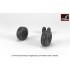 1/72 F-4J/K/M/S Phantom-II/FG.Mk 1/FGR.Mk 2 Wheels w/Weighted Tyres (late)