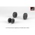 1/72 F-4J/K/M/S Phantom-II/FG.Mk 1/FGR.Mk 2 Wheels w/Weighted Tyres (late)