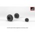 1/72 AH-64 Apache Wheels w/Weighted Tyres, Smooth Hubs