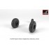 1/72 AH-64 Apache Wheels w/Weighted Tyres, Spoked Hubs