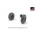 1/72 F-111 Aardvark Early Type Wheels w/Weighted Tyres for F-111A/B/C/D kits