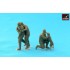 1/72 WWII RAF Crewmen In High Altitude Outfit - "Friends" (3 figures w/dog)