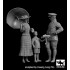 1/32 WWI Lady w/Umbrella, Boy w/Airplane & British Pilot