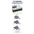 1/700 IJN MOGAMI 155mm Triple Gun Turrets Set (5pcs)