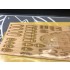 1/350 Italian Littorio Battleship Wooden Deck w/Metal Chain & Paint Masks for Trumpeter kits #05319