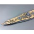 1/700 Japanese Fuso Battleship 1944 Wooden Deck for Aoshima kits #000977 w/Metal Chain PE