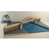 1/700 Cross-arch Bridge (base: 30 x 18 x 6.8cm, river width: 17.8cm, river surface to bridge bottom: 3.7cm)