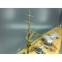 1/200 German Bismarck Wooden Deck, Metal Mast, Gun Barrel Detail Set w/Paint Masks & Chain for Trumpeter kits #03702