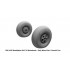 1/48 Beaufighter Mk.I/VI Mainwheels Early Wheel Hub / Smooth Tyre for Revell kits