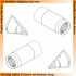 1/72 BAC TSR-2 Intake FOD Covers and Exhausts for Airfix kit