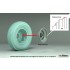 1/16 WWII US M3/M3A1 Halftrack Front Sagged Wheel set #2 for AHHQ kit