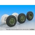 1/35 US Dodge WC 4x4 Truck Sagged Wheel set for AFV Club/Italeri kits