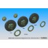 1/35 US Dodge WC 4x4 Truck Sagged Wheel set for AFV Club/Italeri kits