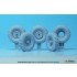 1/35 WWII British Austin K2 Truck Wheel set #1 Dunlop for Airfix