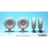 1/35 US 4x4 MRAP Armoured Fighting Vehicle Sagged Wheels Set for Kinetic K61011 (4 wheels)