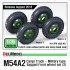 1/35 US M54A2 Cargo Truck Military Type Sagged Front Wheels set for AFV Club kits