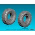 1/35 GAZ-233014 STS Tiger Flat Tyres Wheel set for Meng/Xact/Zvezda kits