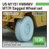 1/35 US M1151 HMMWV MT/R Sagged Wheel set for Academy kits
