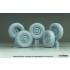 1/35 Soviet UAZ-469 Sagged Wheel set for Zvezda kit