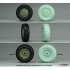 1/35 IDF Eitan 8x8 APC Sagged Wheel Set- Mich.XML for Hobbyboss Kit