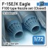 1/72 F-15E/K Eagle F100 type Nozzle set (Closed) for Academy kits
