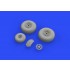 1/32 Consolidated B-24 Liberator Wheels (8 Spoke Front) Set for Hobby Boss kits