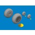 1/48 P-40N Wheels Diamond Tread for Eduard kits
