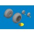 1/48 P-40N Wheels Cross Tread for Eduard kits