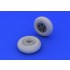 1/48 Supermarine Spitfire Resin Wheels (5 Spoke, Smooth Tyre) Set for Eduard kit