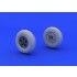 1/48 Supermarine Spitfire Resin Wheels (5 Spoke, Smooth Tyre) Set for Eduard kit