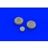 1/48 Hawker Tempest Mk.V Wheels (late) Set (Brassin) for Eduard kits