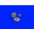1/48 Hawker Tempest Mk.V Wheels (late) Set (Brassin) for Eduard kits