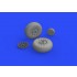1/48 North American P-51D Mustang Wheels Oval Tread Set for Eduard kits
