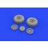 1/48 North American P-51D Mustang Wheels Grooved Set for Eduard kits