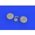 1/48 Messerschmitt Bf 110G Wheels Detail Set for Eduard kits